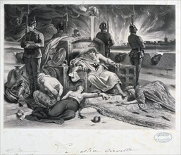 'La Justice Eternelle', Franco-Prussian war, 1870-1871.  Artist: Anon