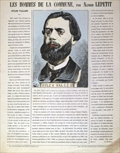 Jules Valles, French journalist, author and member of the Paris Commune, 1871. Artist: Alfred Lepetit