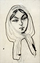 'Portrait of Jeanne Duval', mid 19th century. Artist: Charles Pierre Baudelaire