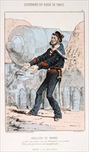 'Artillerie de Marine', Siege of Paris, Franco-Prussian War, 1870-1871.  Artist: Anon