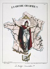 'Le Martyr Immortalise!', allegory of Republican France, 1871.  Artist: E Courtaux