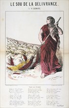 'Le Sou de la Delivrance' caricature and song sheet, Franco-Prussian War, 1870-1871. Artist: Anon