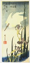 'White Heron and Irises', 1833. Artist: Ando Hiroshige