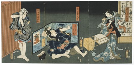 'Theatre Scene', 1844. Artist: Utagawa Kunisada