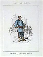 'Commandant et Ingenieur de Barricades', Paris Commune, 1871.  Artist: Anon