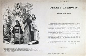 'Les Clubs des Femmes Patriotes', Paris Commune, 1871.  Artist: Anon