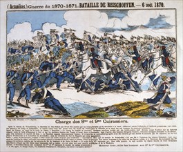 Battle of Reichshoffen, Franco-Prussian war, 6th August 1870. Artist: Anon