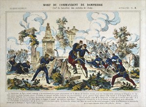 Death of Commandant de Dampierre, Siege of Paris, Franco-Prussian War, 13th October 1870. Artist: Anon