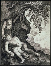 'The Drunken Silenus', 17th century. Artist: Moses van Uyttenbroeck