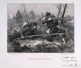 French soldiers, Siege of Paris, 1871. Artist: Auguste Bry