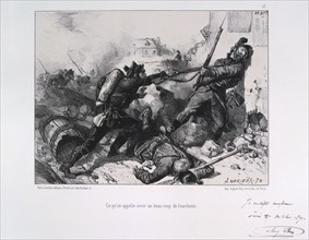 Hand-to-hand fighting, Siege of Paris, Franco-Prussian War, 1870 (1871). Artist: Auguste Bry