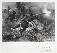 'Les Francs-Tireurs', Siege of Paris, Franco-Prussian War, December 1870 (1872). Artist: Auguste Bry