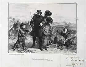 'Les Petits Marchands d'Obus', Siege of Paris, Franco-Prussian War, January 1871 (1872). Artist: Auguste Bry