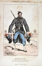'Garde Mobile de la Seine', Siege of Paris, 1870-1871. Artist: Anon