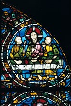 The Last Supper, stained glass, Chartres Cathedral, France, 1194-1260. Artist: Unknown