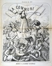 Cartoon dedicated to the National Guard, Paris Commune, 1871. Artist: Anon