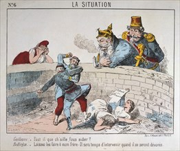 Cartoon, Paris Commune, 1871.  Artist: Anon