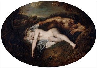 'Nymph and Satyr', c1715. Artist: Jean-Antoine Watteau