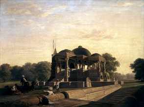 'Ancient Temple at Hulwud', 1826.  Artist: William Frederick Witherington
