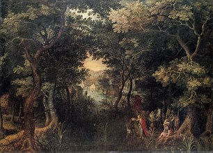 'Landscape with the Apostle Philip Baptizing the Eunuch, (1590-1632?). Artist: David Vinckboons