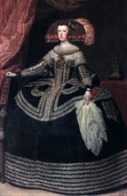 'Queen Doña Mariana of Austria', c1652-1653.  Artist: Diego Velázquez