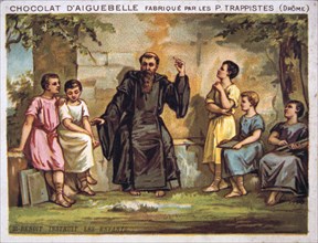 Saint Benoit instructs the children, 19th century. Artist: Unknown