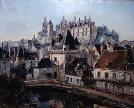 'The Port of Cordelieres and Castle Loches', 1891.  Artist: Emmanuel Lansyer