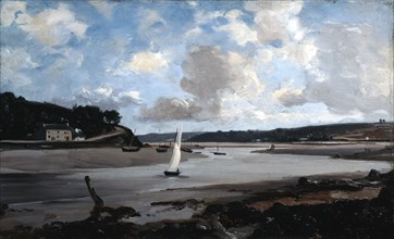 'The River at Half Tide', 1874.  Artist: Emmanuel Lansyer