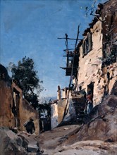 'The Old Town Below the Cemetery, Menton', 1890. Artist: Emmanuel Lansyer