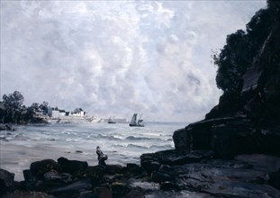 'The Port of Douarnenez', 1884. Artist: Emmanuel Lansyer