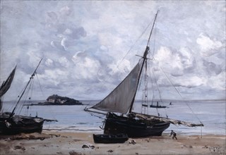 'Beached Boats at St Jean', 1884. Artist: Emmanuel Lansyer