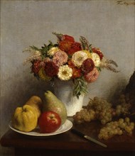 'Fruit and Flowers', 1865.  Artist: Henri Fantin-Latour
