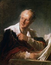 Denis Diderot, 18th century French man of letters and encyclopaedist, c1755-1784. Artist: Jean-Honore Fragonard