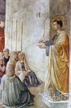 'St Stephen Preaching' (detail), mid 15th century. Artist: Fra Angelico