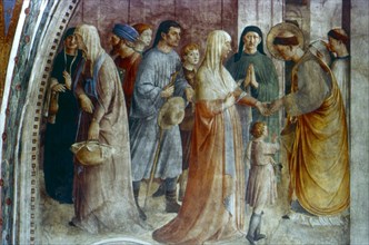 'St Stephen Distributing Alms', mid 15th century. Artist: Fra Angelico