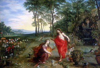 'Noli me tangere' ('Do Not Touch Me'), 17th century. Creator: Jan Brueghel the younger.