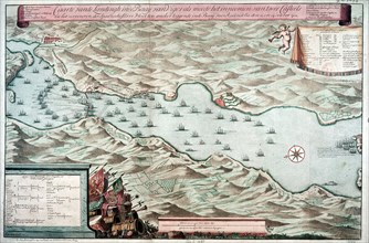 Battle of Vigo Bay, Spain, 12 October 1702. Artist: Unknown