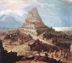 The Building of the Tower of Babel, 16th century. Artist: Workshop of Hendrik van Cleve III