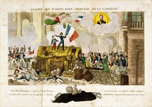 Algiers and Louis Philippe, French Revolution of 1830. Artist: Unknown