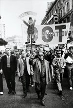 Trade union march, Paris, 1968.  Artist: Anon