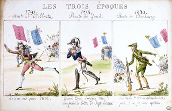'Les Trois Epoques', Revolution of 1830, Paris. Artist: Unknown