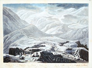 Crossing the Saint Bernard Pass, 1800. Artist: Anon