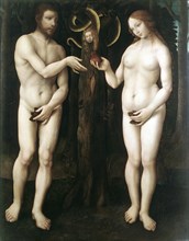 'Adam and Eve' ('The Temptation of Adam'), c1520. Artist: Master of Lucretia