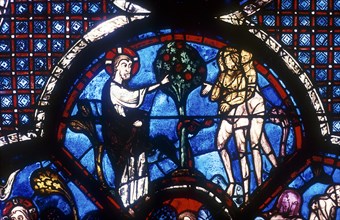 The Good Samaritan Window, Chartres Cathedral, France, 13th century. Artist: Unknown