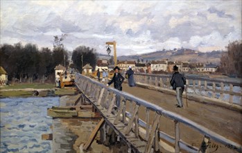 'Foot Bridge at Argenteuil', 1872. Artist: Alfred Sisley