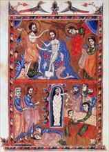 'Baptism of Jesus and the Raising of Lazarus', 1336. Artist: Sargis Pidsak