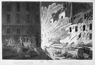 Attempt to assassinate Napoleon, 24 December, 1800. Artist: Anon