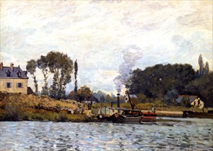 'Boats on the Canal', 1873. Artist: Alfred Sisley