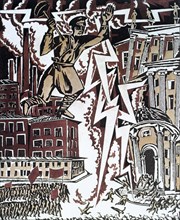 'The Red Lightning', 1919.  Artist: Ignaty Nivinsky