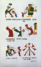 'Caricature against the Monarchists', (Okna Rosta), 1920.  Artist: Vladimir Mayakovsky